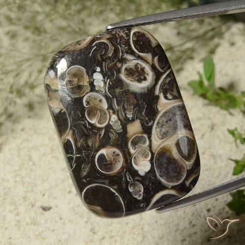 34.23ct Naturale Multicolore Diaspro, Cuscino, Opaco