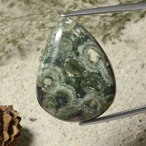 19.92ct Naturale Multicolore Diaspro, Forma a pera, Opaco