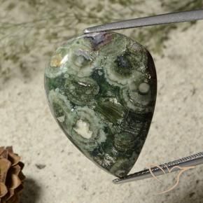 Diaspro Multicolore naturale da 19.92 ct, Forma a pera, Opaco