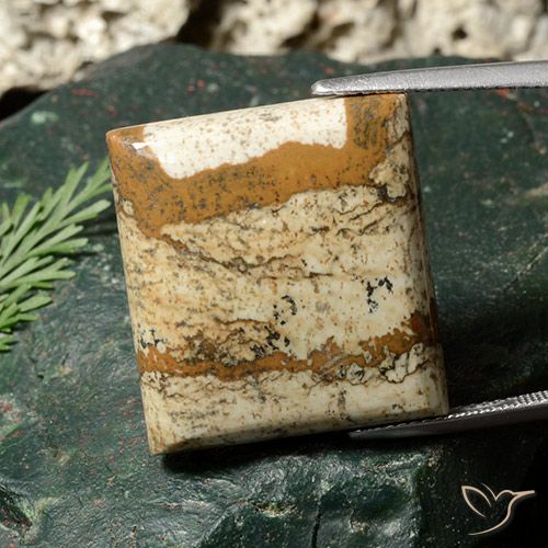 33.26ct Naturale Multicolore Diaspro, Taglio a baguette, Opaco