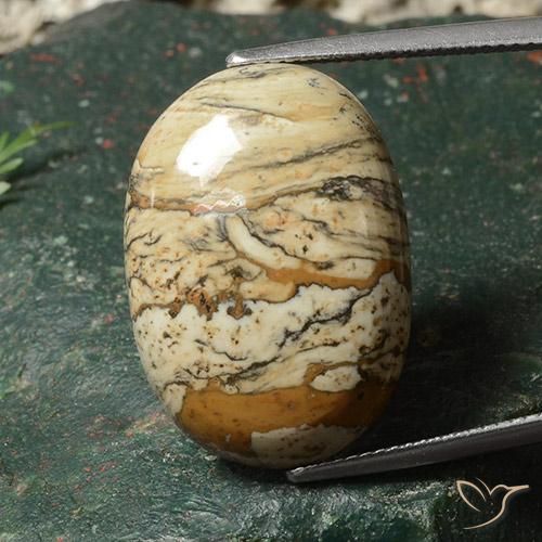 19.06ct Naturale Multicolore Diaspro, Ovale, Opaco