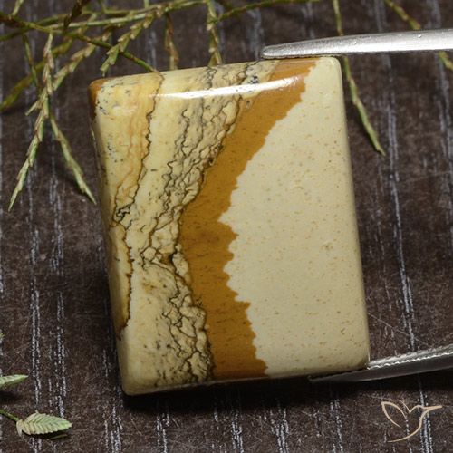 39.59ct Naturale Multicolore Diaspro, Taglio a baguette, Opaco