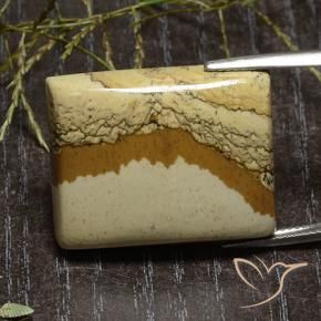 Diaspro Multicolore naturale da 39.59 ct, Taglio a baguette, Opaco