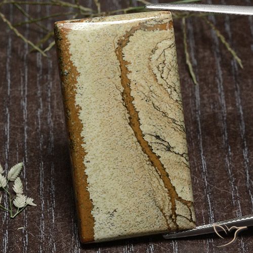 45.53ct Naturale Multicolore Diaspro, Taglio a baguette, Opaco