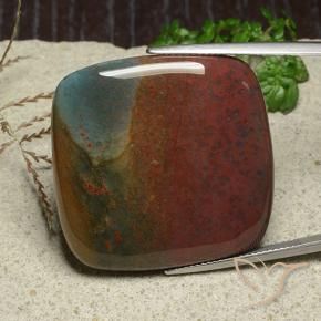 Diaspro Multicolore naturale da 53.98 ct, Cuscino, Opaco