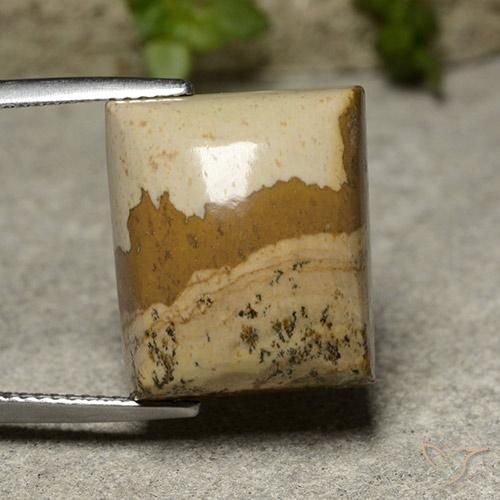 17.73ct Naturale Multicolore Diaspro, Taglio a baguette, Opaco