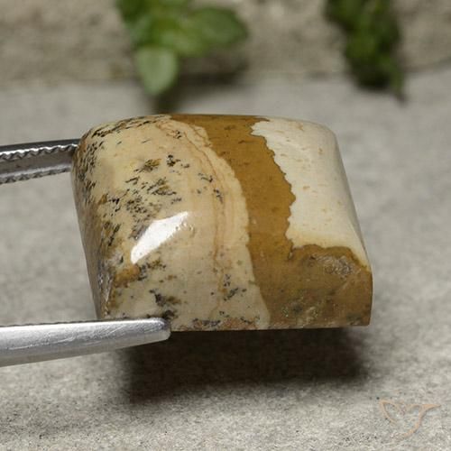 Diaspro Multicolore naturale da 17.73 ct, Taglio a baguette, Opaco