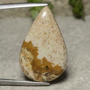 Diaspro Multicolore naturale da 10.92 ct, Forma a pera, Opaco