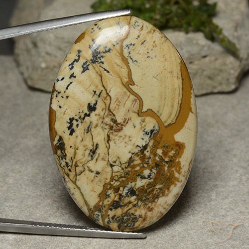 39.17ct Naturale Multicolore Diaspro, Ovale, Opaco