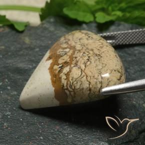 Diaspro Multicolore naturale da 33.81 ct, Forma a pera, Opaco