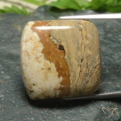 20.36ct Naturale Multicolore Diaspro, Cuscino, Opaco