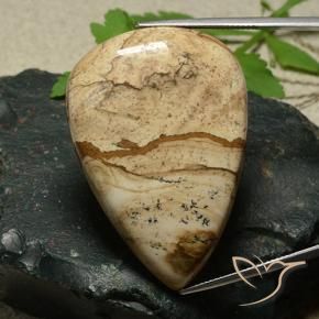 Diaspro Multicolore naturale da 80.06 ct, Forma a pera, Opaco