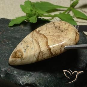Diaspro Multicolore naturale da 80.06 ct, Forma a pera, Opaco