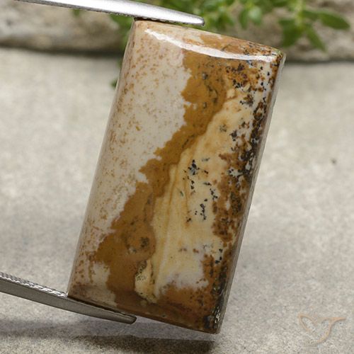 26.55ct Naturale Multicolore Diaspro, Taglio a baguette, Opaco