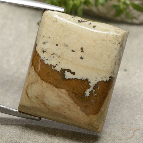 29.59ct Naturale Multicolore Diaspro, Taglio a baguette, Opaco