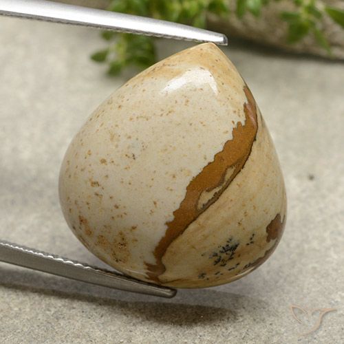 19.96ct Naturale Multicolore Diaspro, Forma a pera, Opaco