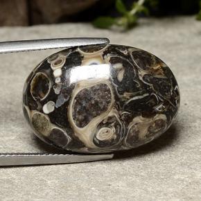 Diaspro naturale multicolore da 22,57 ct, taglio ovale, opaco