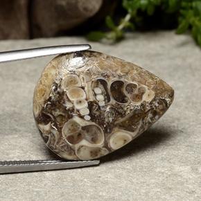 Diaspro naturale multicolore da 14,09 ct, taglio a pera, opaco