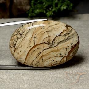 Diaspro Multicolore naturale da 64.04 ct, Ovale, Opaco