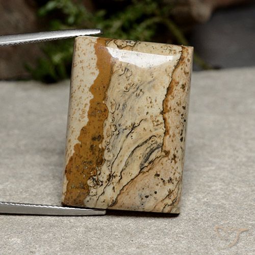 42.42ct Naturale Multicolore Diaspro, Taglio a baguette, Opaco