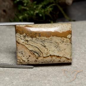 Diaspro Multicolore naturale da 42.42 ct, Taglio a baguette, Opaco