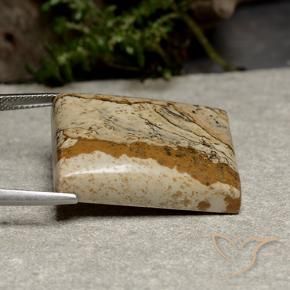 Diaspro Multicolore naturale da 42.42 ct, Taglio a baguette, Opaco