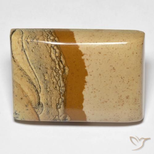 50.68ct Naturale Multicolore Diaspro, Taglio a baguette, Opaco