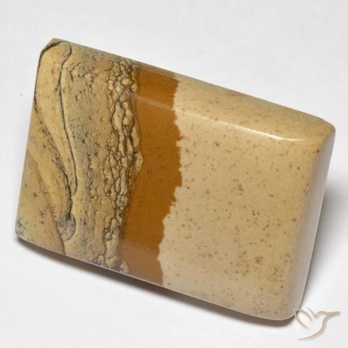 Diaspro Multicolore naturale da 50.68 ct, Taglio a baguette, Opaco