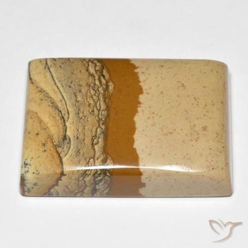 Diaspro Multicolore naturale da 50.68 ct, Taglio a baguette, Opaco