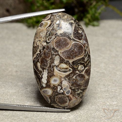 39.13ct Naturale Multicolore Diaspro, Ovale, Opaco