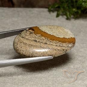 Diaspro Multicolore naturale da 32.32 ct, Ovale, Opaco