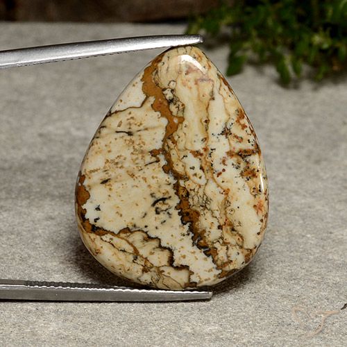 20.08ct Naturale Multicolore Diaspro, Forma a pera, Opaco