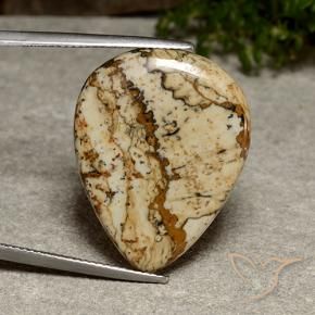 Diaspro Multicolore naturale da 20.08 ct, Forma a pera, Opaco