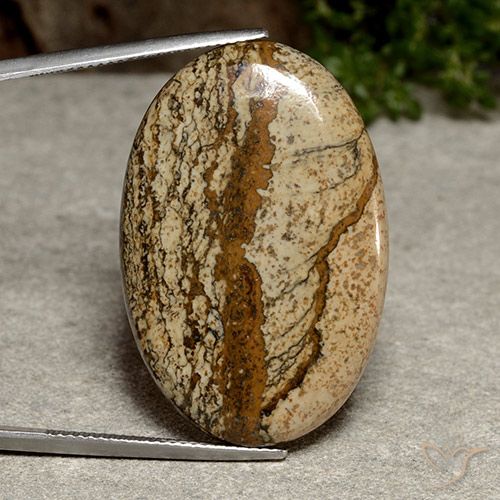 34.86ct Naturale Multicolore Diaspro, Ovale, Opaco
