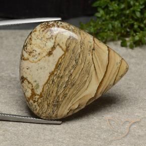 Diaspro Multicolore naturale da 43.31 ct, Forma a pera, Opaco