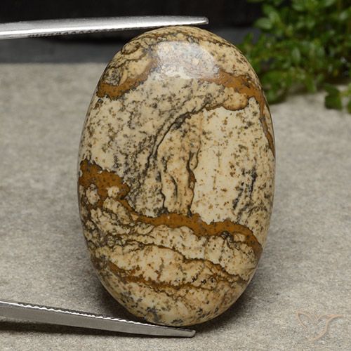 40.46ct Naturale Multicolore Diaspro, Ovale, Opaco