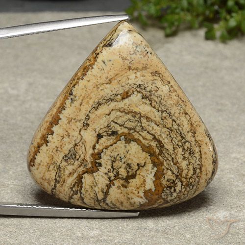 39.54ct Naturale Multicolore Diaspro, Forma a pera, Opaco