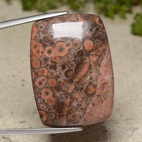 31.13ct Naturale Multicolore Diaspro, Cuscino, Opaco