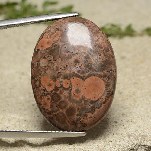 19.34ct Naturale Multicolore Diaspro, Ovale, Opaco