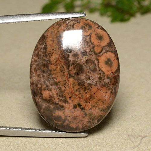 22.97ct Naturale Multicolore Diaspro, Ovale, Opaco