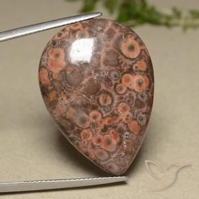 Diaspro Multicolore naturale da 27.32 ct, Forma a pera, Opaco