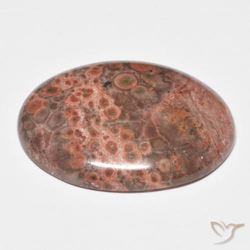 Diaspro Multicolore naturale da 25.58 ct, Ovale, Opaco