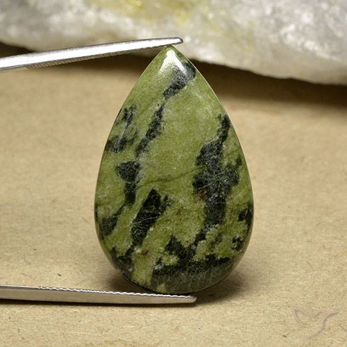 22.20ct Naturale Multicolore Diaspro, Forma a pera, Opaco