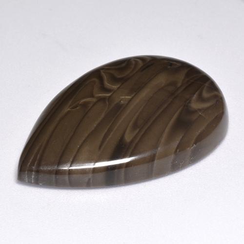 Diaspro Marrone cioccolato naturale da 23.63 ct, Forma a pera, Opaco