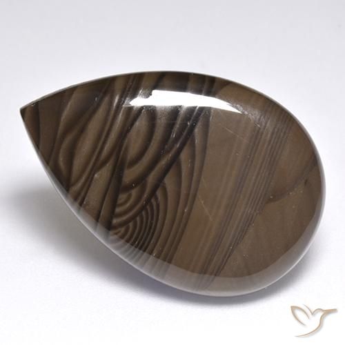 Diaspro Marrone medio naturale da 24.21 ct, Forma a pera, Opaco