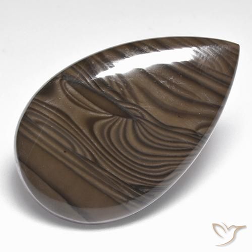 Diaspro Marrone medio naturale da 31.70 ct, Forma a pera, Opaco