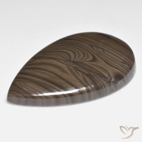 Diaspro Marrone medio naturale da 31.70 ct, Forma a pera, Opaco