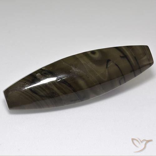 Diaspro Marrone Cioccolato Fondente naturale da 25.05 ct, Taglio a fantasia, Opaco