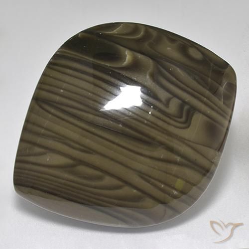 32.00ct Naturale Marrone Cioccolato Fondente Diaspro, Taglio a fantasia, Opaco