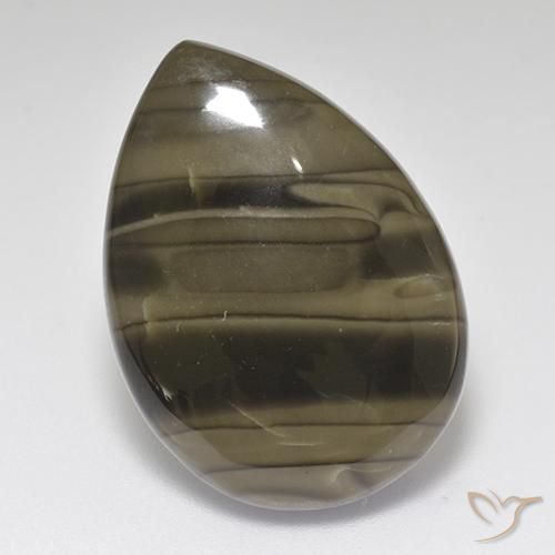 18.22ct Naturale Marrone chiaro Diaspro, Forma a pera, Opaco